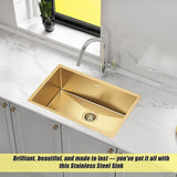 700x450mm Handmade Stainless Steel Undermount / Topmount Kitchen Laundry Sink with Waste