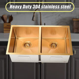 775x450mm Handmade Stainless Steel Undermount / Topmount Kitchen Laundry Sink with Waste