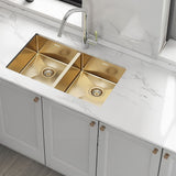 775x450mm Handmade Stainless Steel Undermount / Topmount Kitchen Laundry Sink with Waste