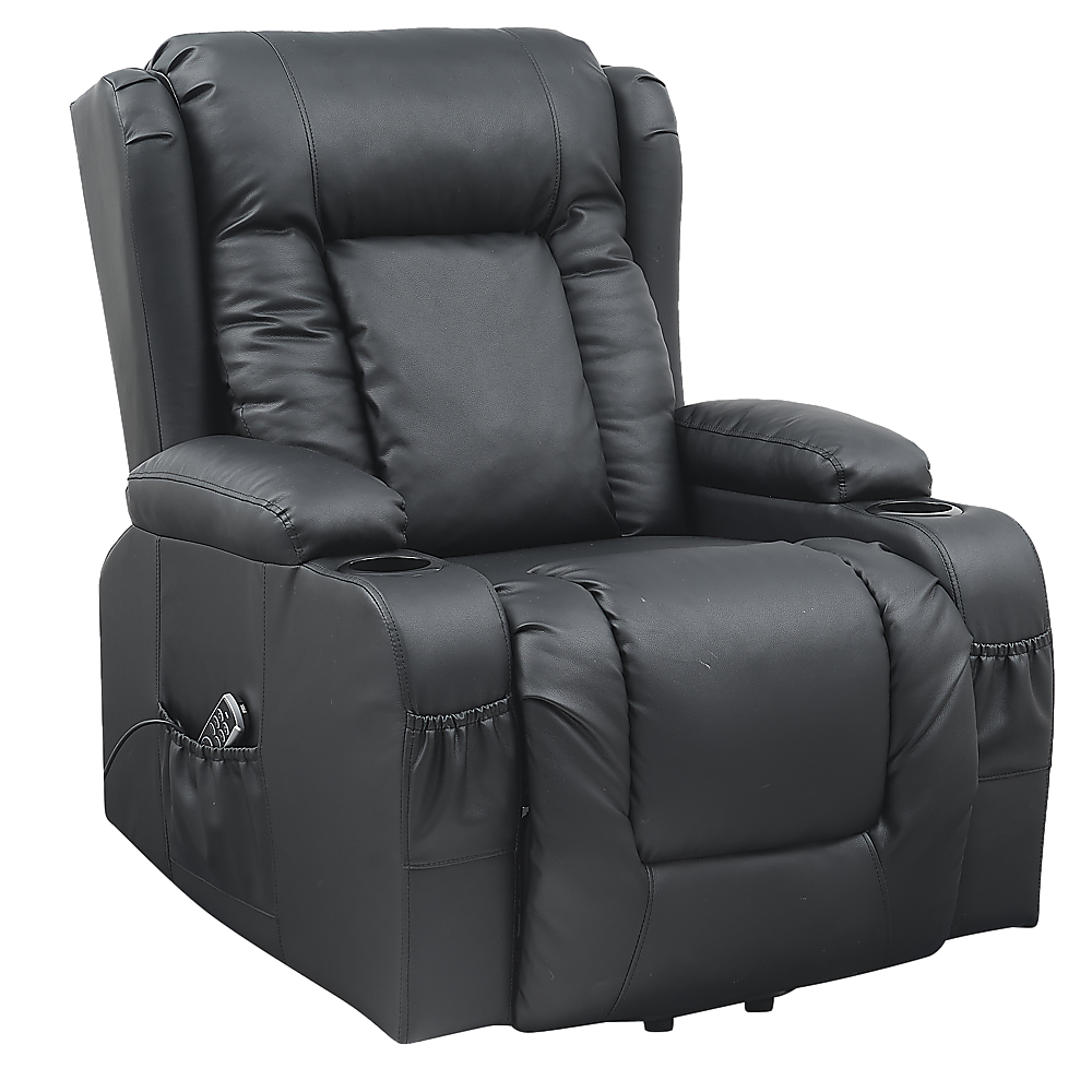 Lift Heated Leather Recliner Electric Massage Chair with USB port