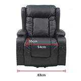 Lift Heated Leather Recliner Electric Massage Chair with USB port