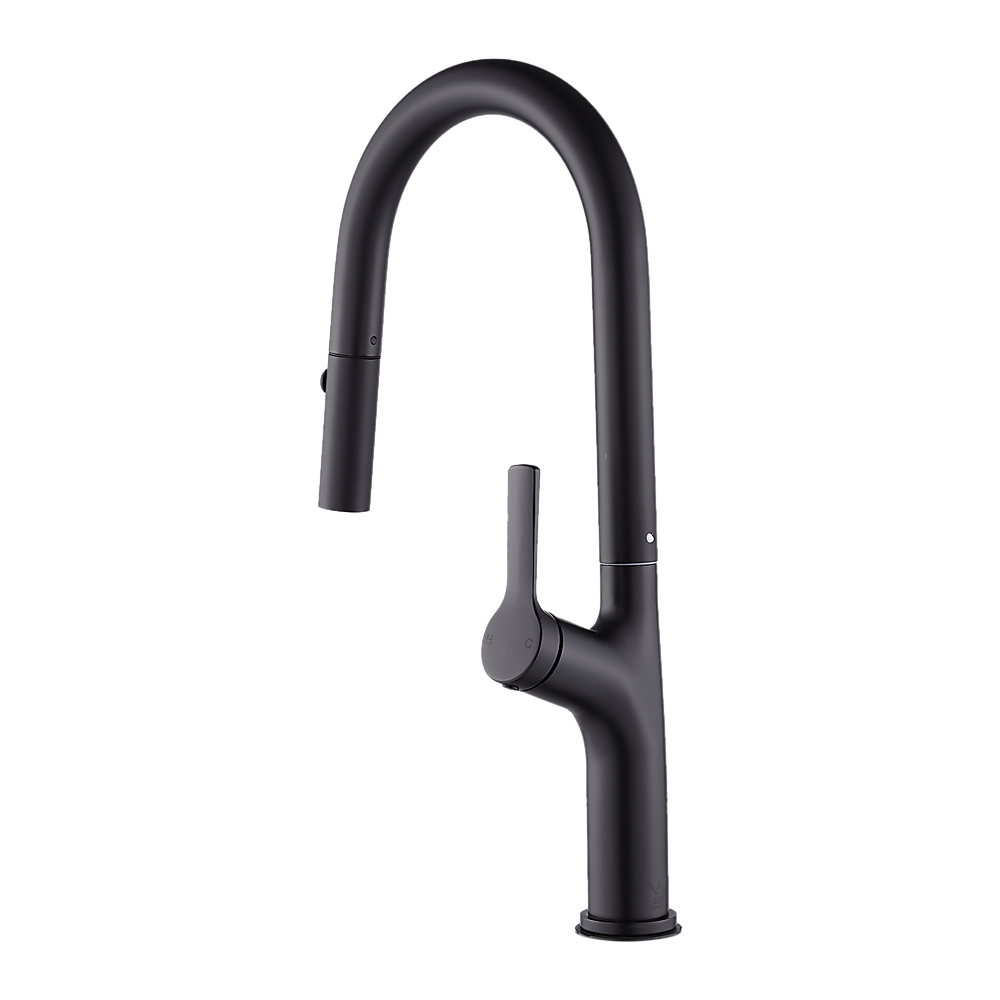 Kitchen Laundry Bathroom Basin Sink Pull Out Mixer Tap Faucet in Black