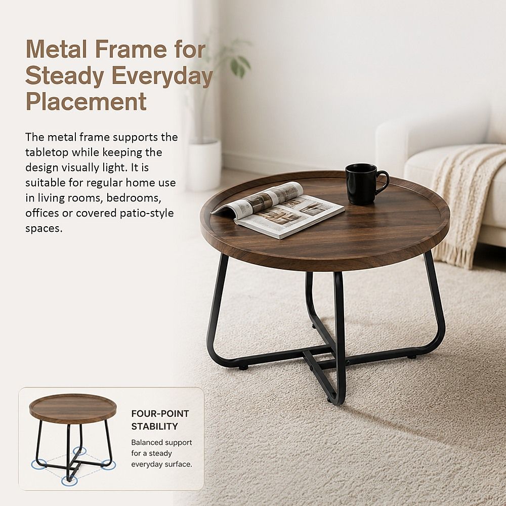 Side Table for Living Room Round Coffee Table