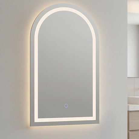 Arched LED Wall Mirror Bathroom Mirrors Makeup Anti-fog 600mm x 1000mm