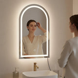 Arched LED Wall Mirror Bathroom Mirrors Makeup Anti-fog 600mm x 1000mm