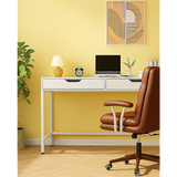 White Computer Desk – Modern PC Laptop Table for Gaming, Home Office, or Study Space Furniture