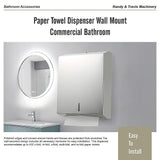 Paper Towel Dispenser Wall Mount Commercial Bathroom