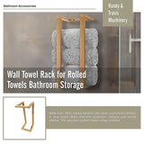 Wall Towel Rack for Rolled Towels Bathroom Storage