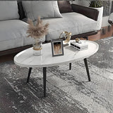 Oval Coffee Table Mid Century Modern Minimalist Display