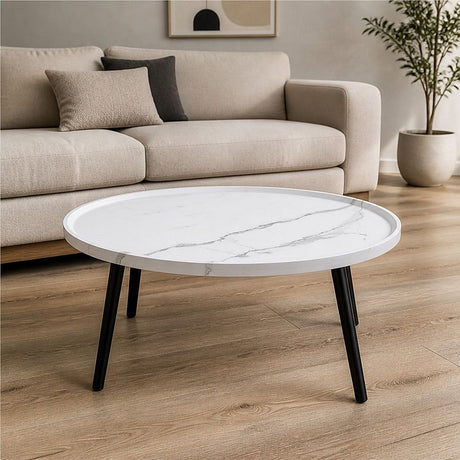 Oval Coffee Table Mid Century Modern Minimalist Display