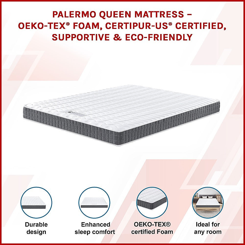 Double Memory Foam Mattress – OEKO-TEX® Textile & CertiPUR-US® Certified Foam