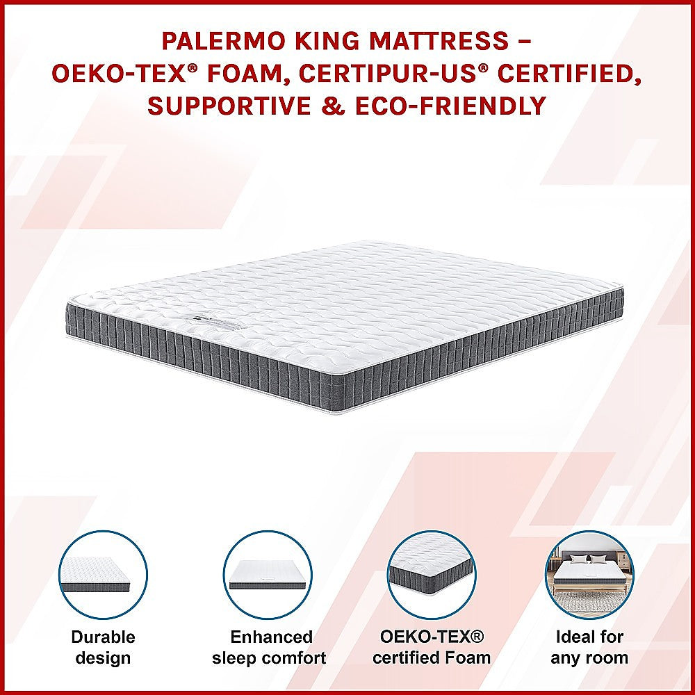 King Memory Foam Mattress – OEKO-TEX® Textile & CertiPUR-US® Certified Foam
