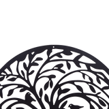 60cm Tree Of Life And Birds Round Metal Wall Garden Art Sculpture For Outdoor Decor