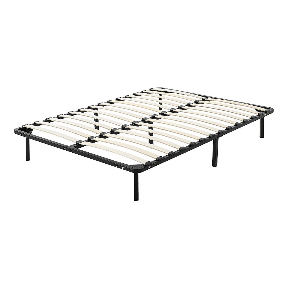Metal Bed Frame for Queen Mattress – Black Powder-Coated Steel Base