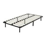 Metal Bed Frame for King Single Mattress – Black Powder-Coated Steel Base