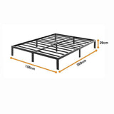 Queen Full Metal Bed Frame Base – Sturdy Steel Bed Base for Australian Mattress