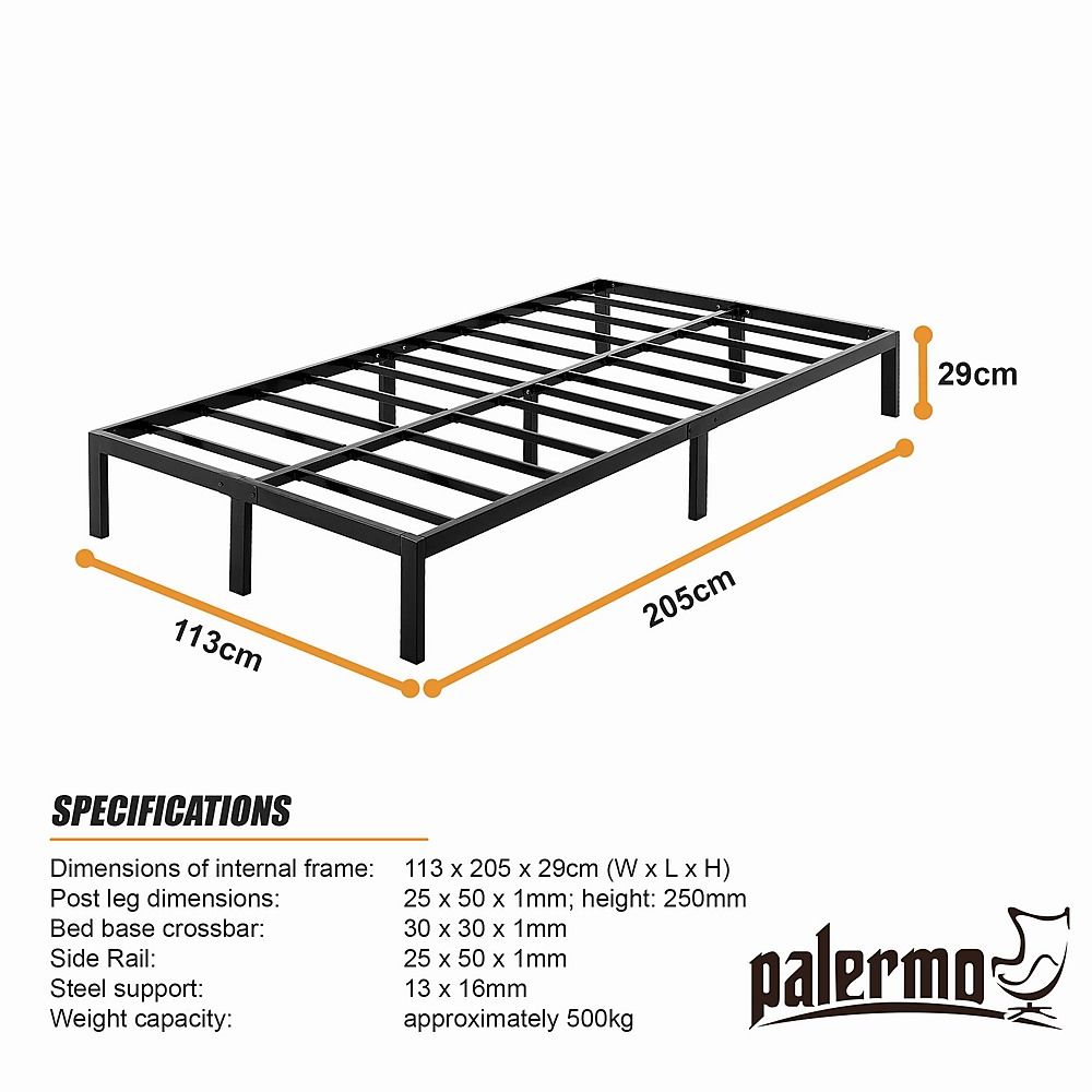 Metal Bed Frame – Heavy-Duty Steel Base for King Single Mattress