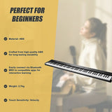 Folding Digital Piano 88 Key Velocity-Sensitive + Carry Case Pedal