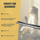 Folding Digital Piano 88 Key Velocity-Sensitive + Carry Case Pedal