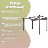 3x4M Aluminium Pergola Marquee with Retractable Roof – Garden Canopy
