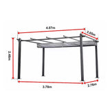 3x4M Aluminium Pergola Marquee with Retractable Roof – Garden Canopy