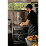 Freestanding Stainless Steel Kitchen Sink 120x50x79cm – Commercial Utility Wash Basin