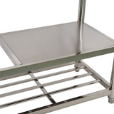 Freestanding Stainless Steel Kitchen Sink 120x50x79cm – Commercial Utility Wash Basin