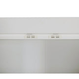 4 Door White Wardrobe Cabinet – Hanging Rail, Shelves & White Handles