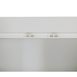 4 Door White Wardrobe Cabinet – Hanging Rail, Shelves & Gold Handles