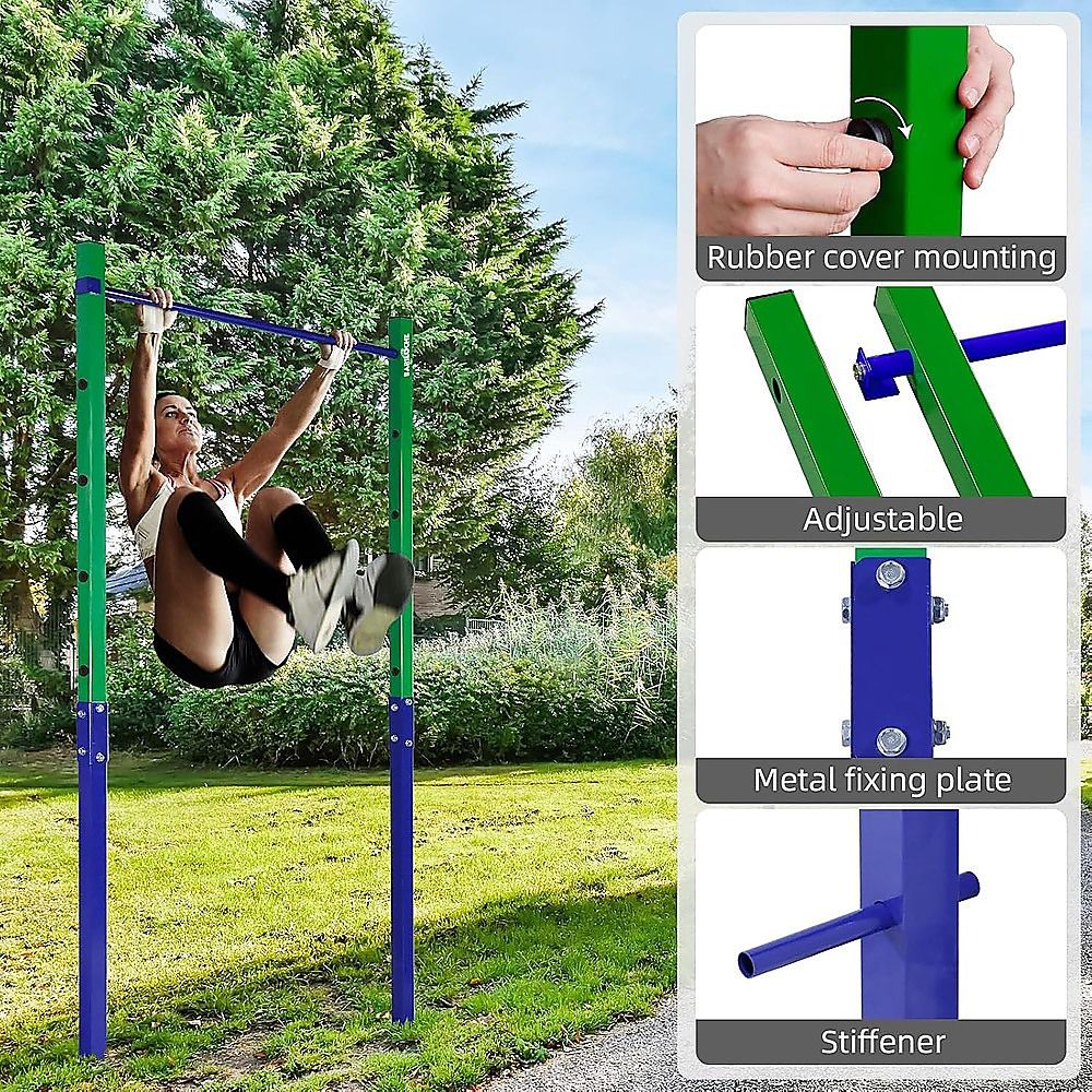 Single Outdoor Pull-Up Bar – Height Adjustable Gymnastics & Fitness Bar