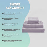 Double Bed Sheet Set – 1800 Series Microfiber, Deep Pocket, Soft & Breathable, Grey