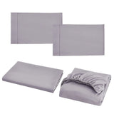 Queen Bed Sheet Set – 1800 Series Microfiber, Deep Pocket, Soft & Breathable, Grey
