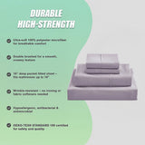 Queen Bed Sheet Set – 1800 Series Microfiber, Deep Pocket, Soft & Breathable, Grey