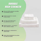 Double Bed Sheet Set – 1800 Series Microfiber, Deep Pocket, Soft & Breathable, White