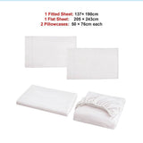 Double Bed Sheet Set – 1800 Series Microfiber, Deep Pocket, Soft & Breathable, White