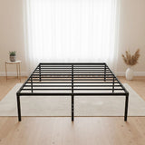 Queen Metal Bed Frame 45cm High Full Steel Base Platform For Stable Bedroom Support
