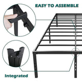 Queen Metal Bed Frame 45cm High Full Steel Base Platform For Stable Bedroom Support