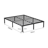 Queen Metal Bed Frame 45cm High – Full Steel Base Platform