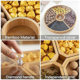 Round Bamboo Snack Serving Tray – Eco-Friendly Platter for Fruit, Cheese & Appetisers