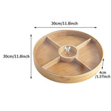 Round Bamboo Snack Serving Tray – Eco-Friendly Platter for Fruit, Cheese & Appetisers
