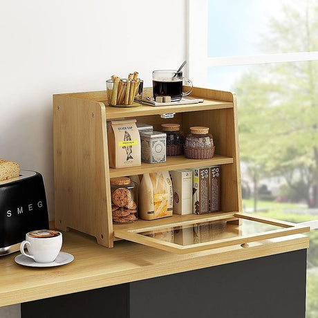 Enclosed Bread Box – Large Kitchen Countertop Bread Storage Container for Freshness & Organisation