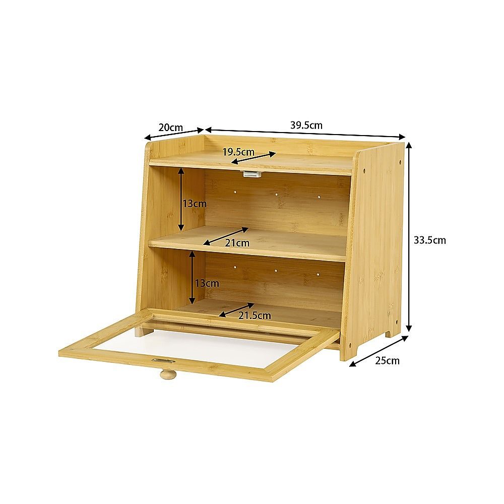 Enclosed Bread Box – Large Kitchen Countertop Bread Storage Container for Freshness & Organisation