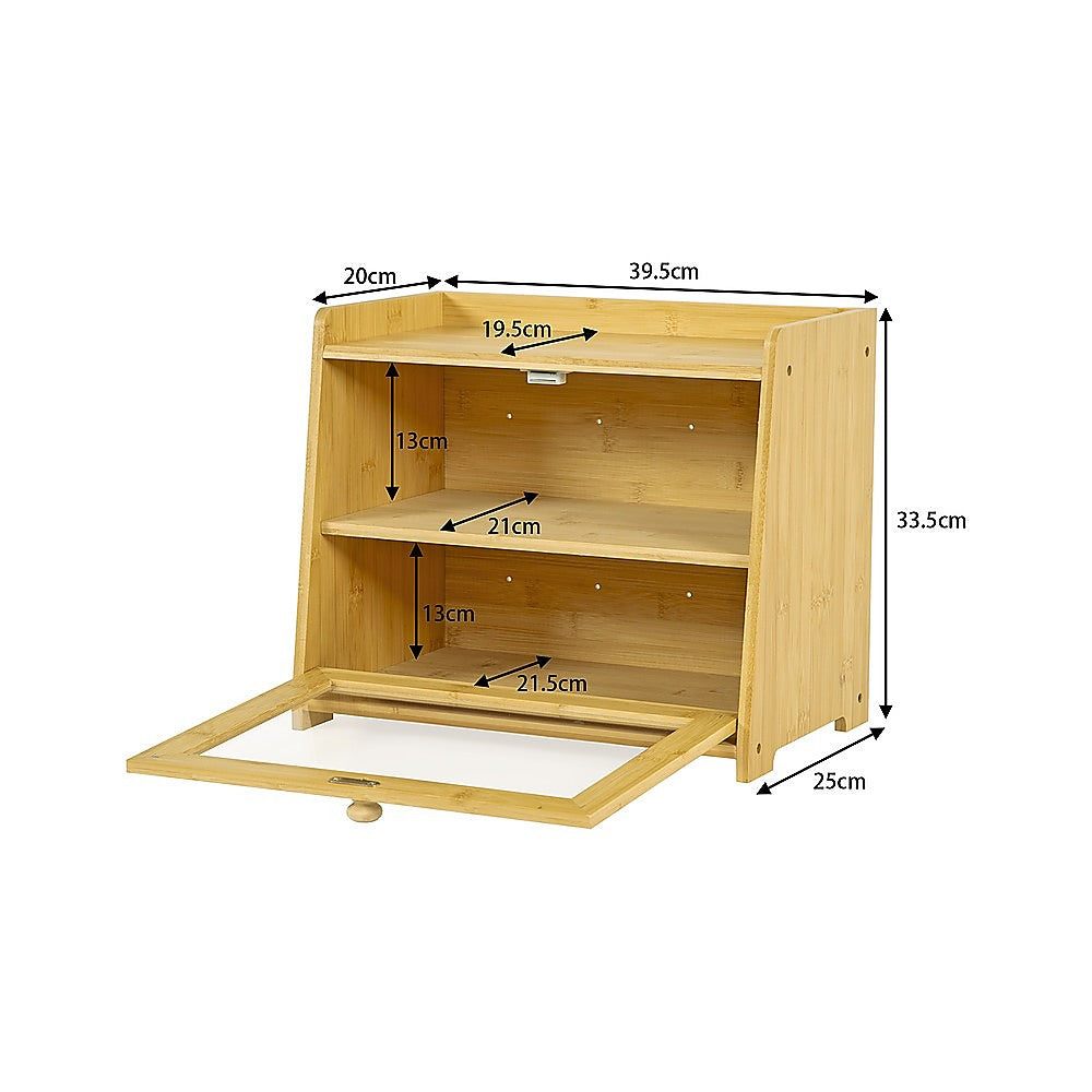 Enclosed Bread Box – Large Kitchen Countertop Bread Storage Container for Freshness & Organisation
