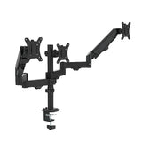 Triple Monitor Mount Stand – Desk Clamp with 3 Adjustable Arms for Multi-Screen Setup
