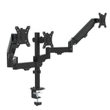 Triple Monitor Mount Stand – Desk Clamp with 3 Adjustable Arms for Multi-Screen Setup