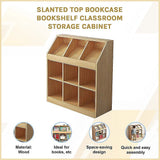 Slanted Top Bookcase Bookshelf Classroom Storage Cabinet
