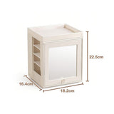Rotating Organiser Box with Mirror Jewellery Storage for Dressing Table