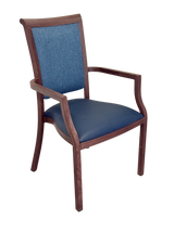 Harvey Dining Chair Stackable w Faux Leather Seat 95cm
