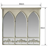 Martinique Gothic Wall Mirror 64cm