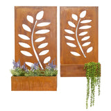 Set 2 Nested Floor/Wall 'Leaves' Planters 95cm, 80cm